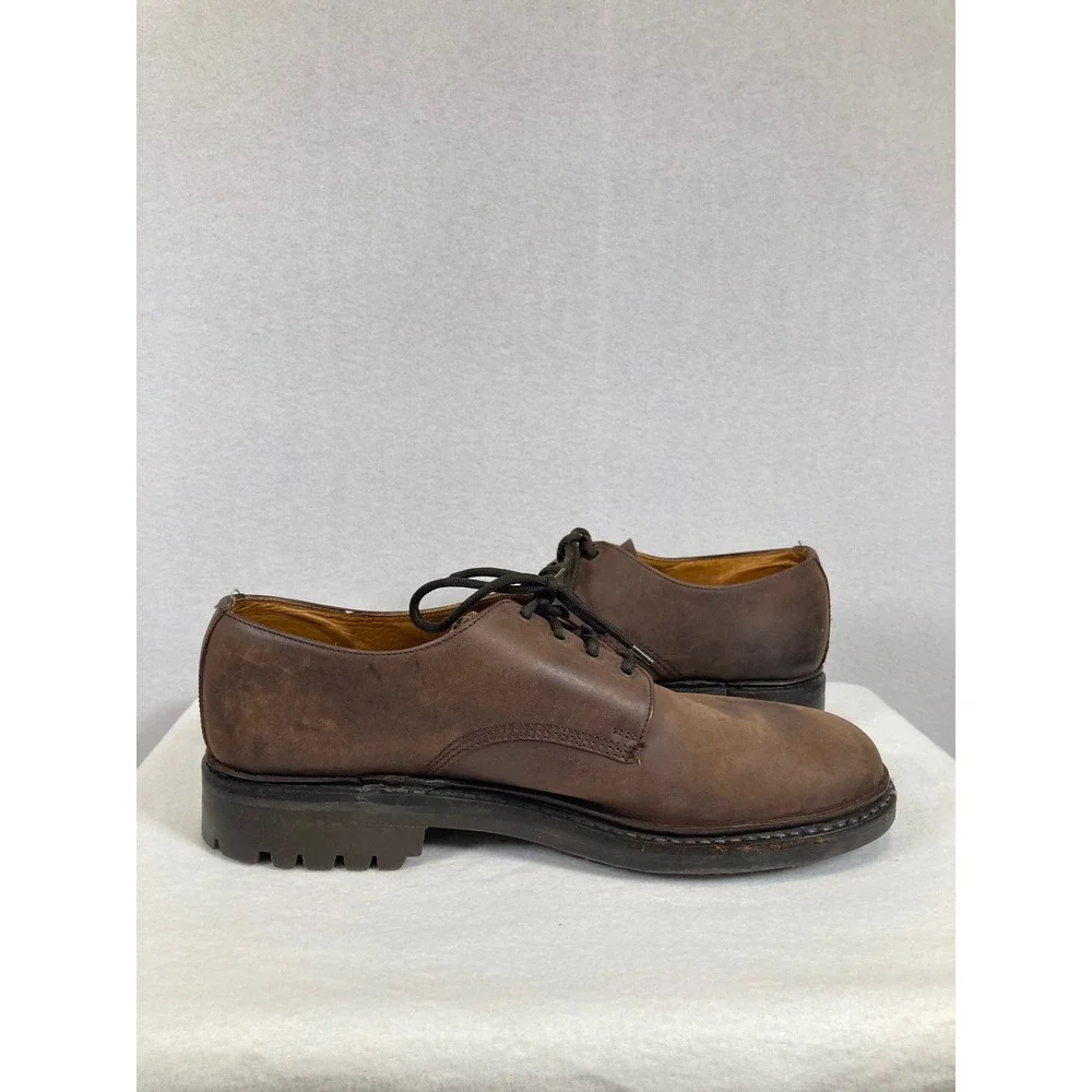 Rugged Heritage J.Crew Mens Size‎ 13 Brown Leather Lug Sole Derby Shoes 44265